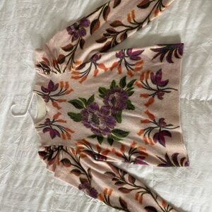FARM Rio Winter Garden Cream Knit Sweater